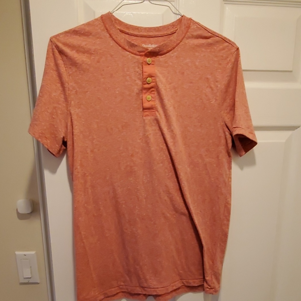 Salmon T-Shirt with Buttons